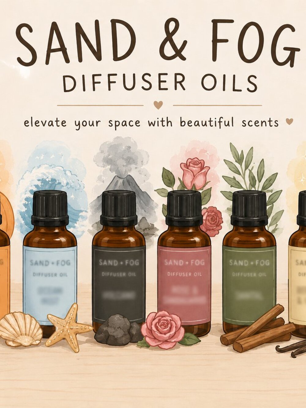 Sand & Fog Mini Fragrance Diffuser Oils ~ Choice of 1